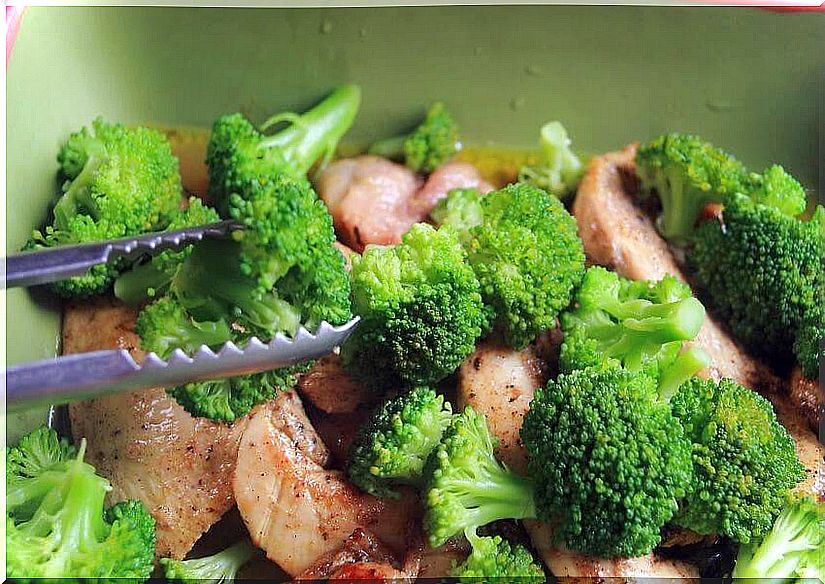 Broccoli with ham