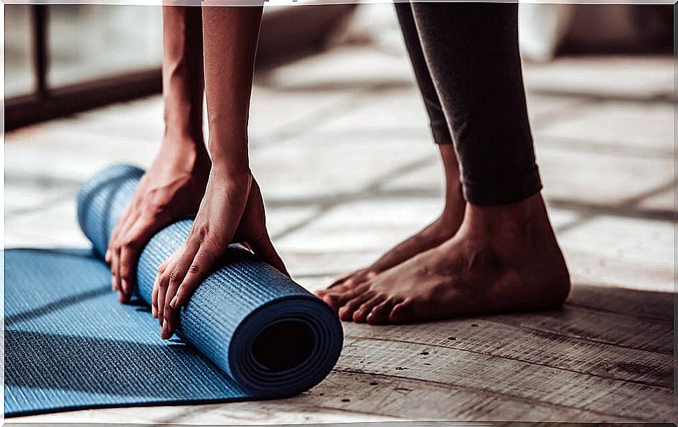 yoga practice at home