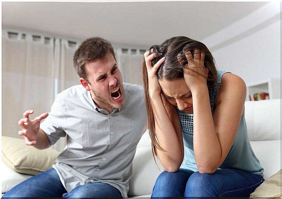 man yelling at his partner