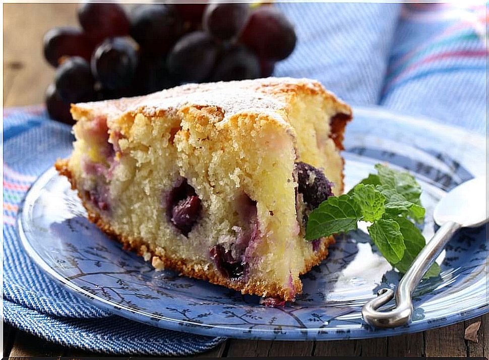 Grape cake.